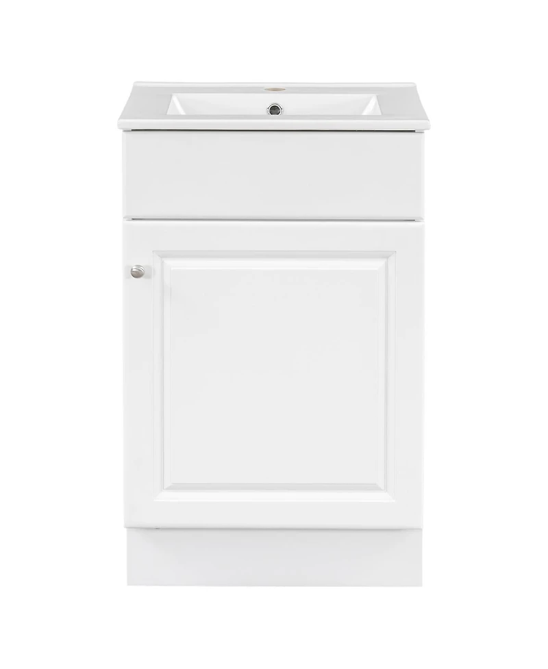 Sillysis 20'' Bathroom Vanity with Sink, Painted Mdf Cabinet, Soft Close Door, Adjustable Shelf & Organizer for Small Spaces