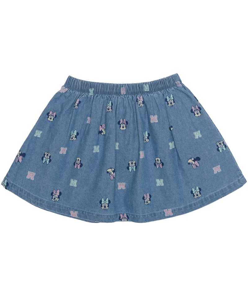 Hybrid Girls' 2T-6X Minnie Mouse Stripe T-Shirt and Skirt, 2-Piece Set