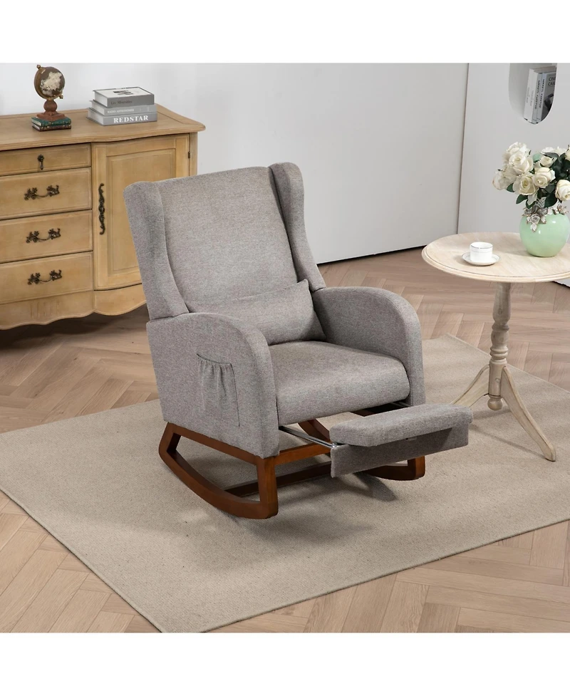 Streamdale Furniture Modern Rocking Chair with Footrest