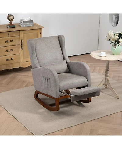 Streamdale Furniture Modern Rocking Chair with Footrest