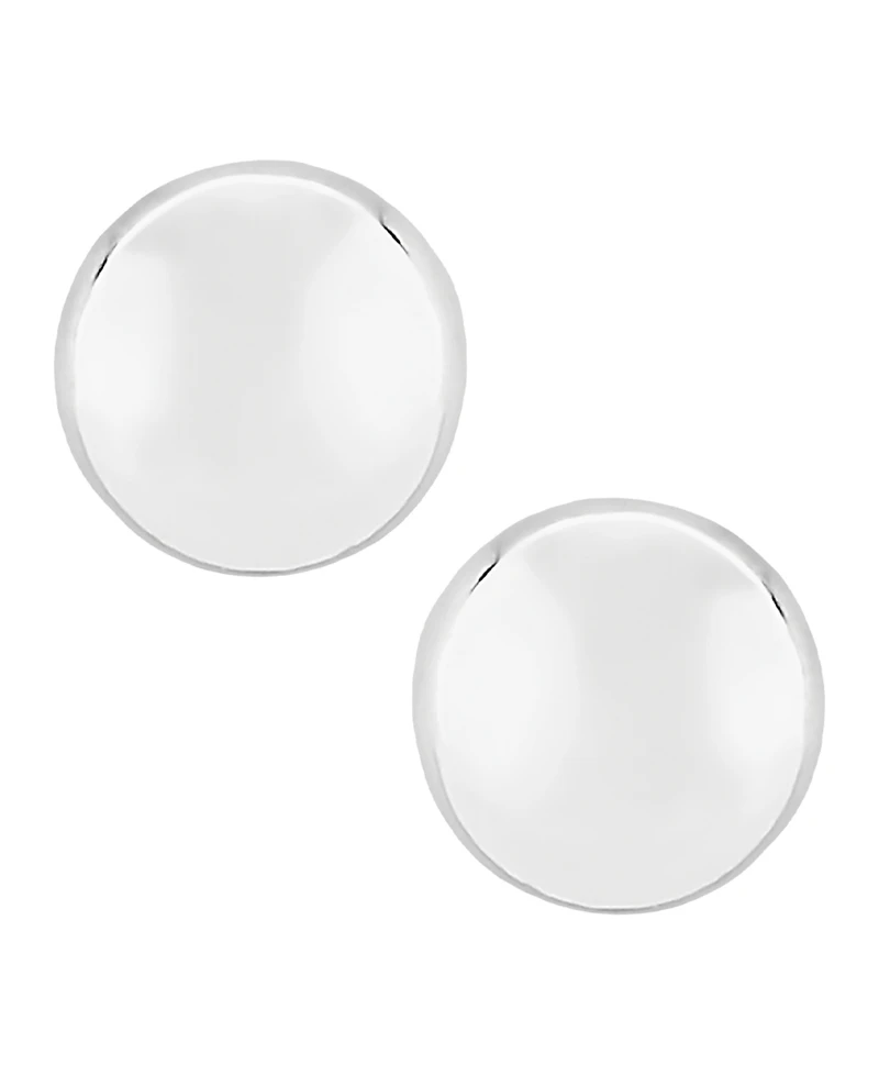 Flat Ball Stud Earrings (7mm) 14k Yellow or White Gold