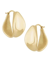 Bold Graduated Hoop Earrings Set in 14k Gold