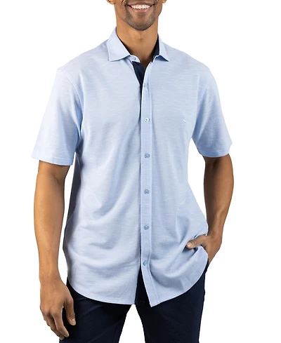 Tailorbyrd Men's Slub Pique Short Sleeve Shirt