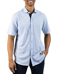 Tailorbyrd Men's Slub Pique Short Sleeve Shirt