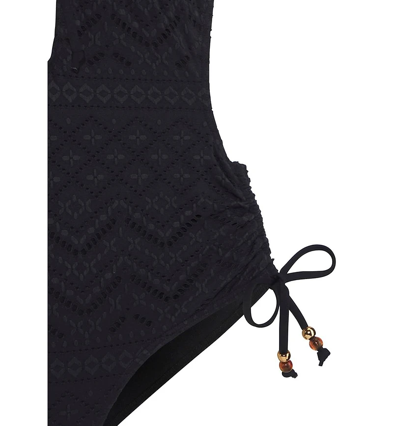 Lascana Women's Plunge Crochet One Piece Swimsuit Bra Sizing