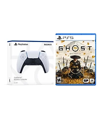 Sony PlayStation 5 DualSense Wireless Controller White with Ghost of Yotei Bundle
