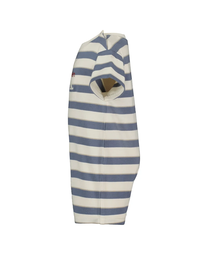 Calvin Klein Baby Boys' French Terry Striped Crewneck Romper