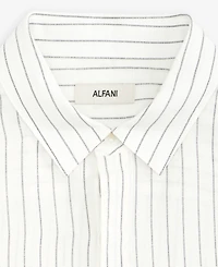 Alfani Men's Long-Sleeve Striped Button-Up Shirt, Macy's Exclusive - Linen Stripe Yd