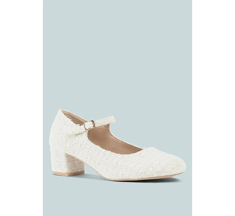 Rag & Co Antara Tweed Mary Jane Sandals