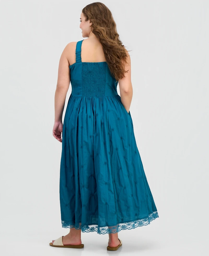 And Now This Plus Cotton Square-Neck Maxi Dress, Macy's Exclusive