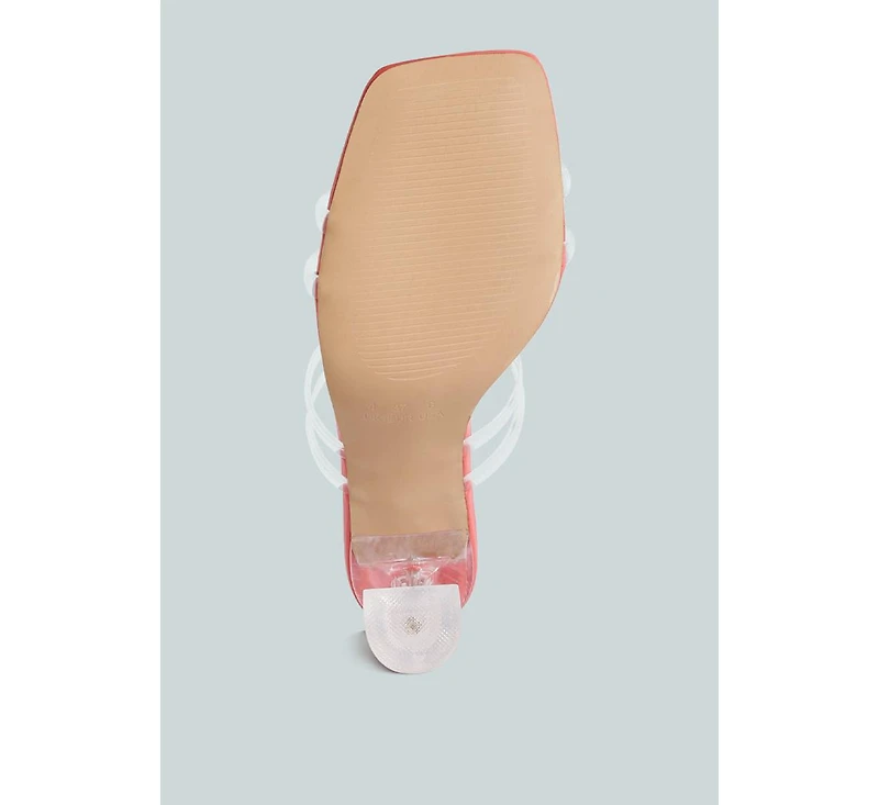 Nightfall Clear Spool Heel Sandal