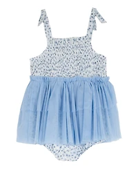 Rare Editions Baby Girls' Sleeveless Tulle Dress with Headband