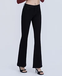 Vervet Women's Mid Rise Seamless Waistband Flare Jeans