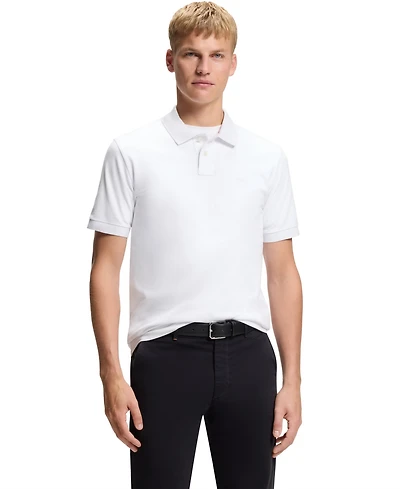Boss by Hugo Men's Slim-Fit Stretch-Cotton Logo Patch Polo Shirt