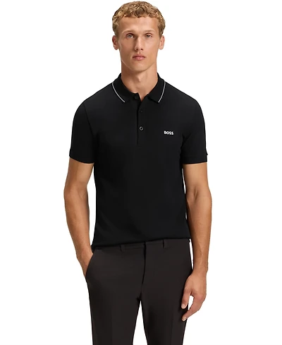 Boss by Hugo Men's Tonal Logo Slim-Fit Polo Shirt