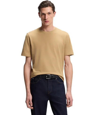 Boss by Hugo Men's Cotton-Blend Regular-Fit Bubble-Jacquard T-Shirt