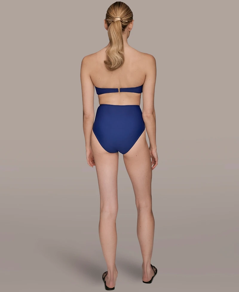 Donna Karan Women's Shirred Bandeau Bikini Top