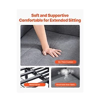 Slickblue Sleeper Sofa Bed with Side Pocket, Pillow, Armrest, Desk Board & 5 Adjustable Angles