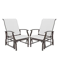 Slickblue Patio Glider Chair Set of 2 with Ergonomic Seat and Back