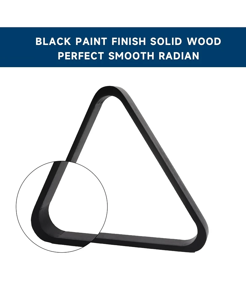 Gse Games & Sports Expert Solid Wood 8-Ball Triangle Ball Rack for 2-1/4" Pool Balls, Billiard Table