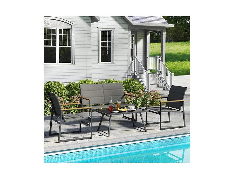 Slickblue 4-Piece Patio Furniture Set for Outdoor Conversation
