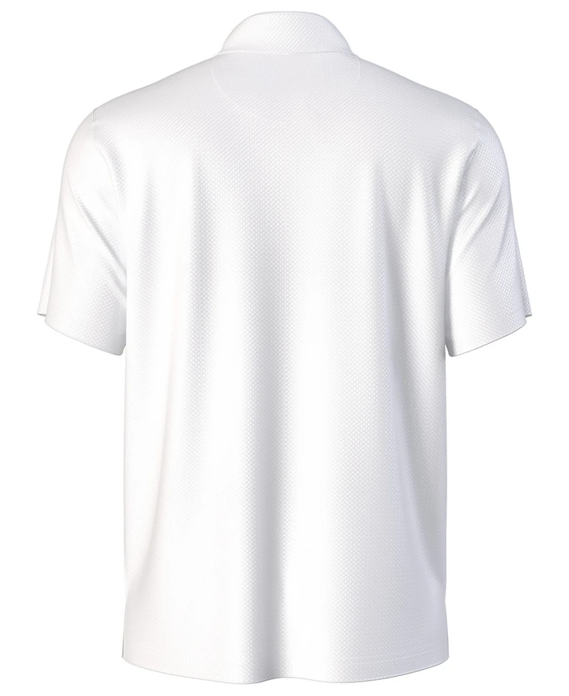 Pga Tour Men's Asymmetrical Print Golf Polo Shirt