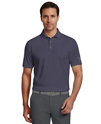 Pga Tour Men's Essential Geo Print Golf Polo Shirt