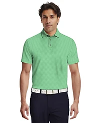 Pga Tour Men's Essential Geo Print Golf Polo Shirt