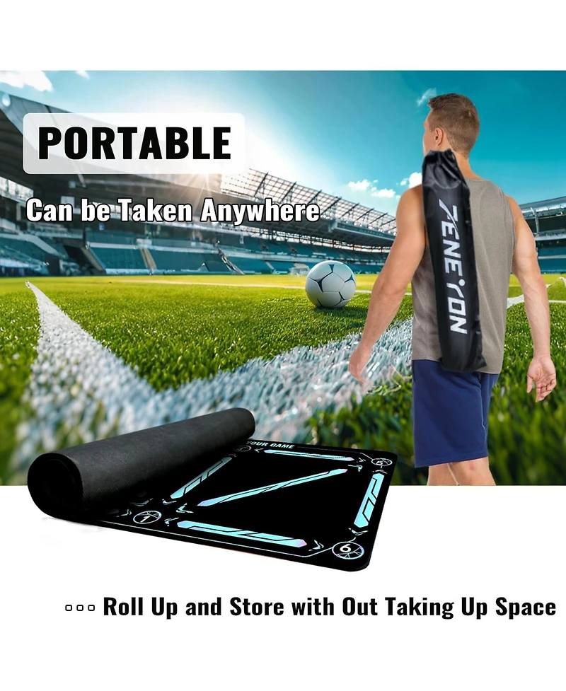 peneyon Soccer Training Mat with Ball Socks – Non-Slip Gear for Adults & Pros: Boost Speed, Strength & Coordination