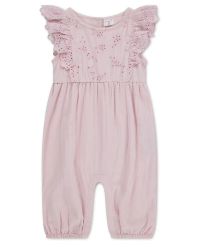abercrombie kids Baby Girls' Flutter Sleeve Eyelet Jumpsuit