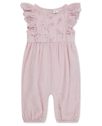 abercrombie kids Baby Girls' Flutter Sleeve Eyelet Jumpsuit