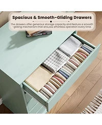 gaomon 5 Drawer Dresser for Bedroom Tall Chest with Deep Drawers Wide Top Wooden Organizer for Living Room