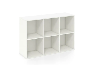 Slickblue Modern 6-Cube Organizer Bookcase with Anti-Tip Hardware