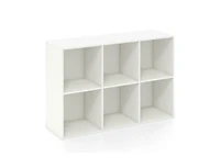 Slickblue Modern 6-Cube Organizer Bookcase with Anti-Tip Hardware