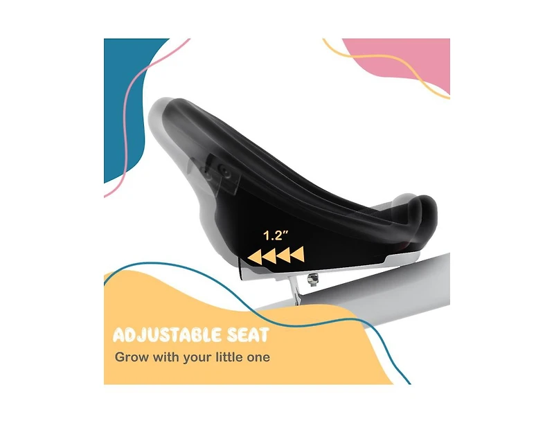 Hongge Toddler Tricycle with Adjustable Seat and Storage Baskets for 1.5-5 Years