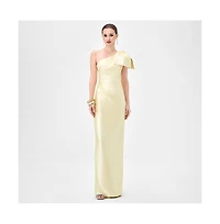 Bariano Women's Aramy One Shoulder Bow Gown