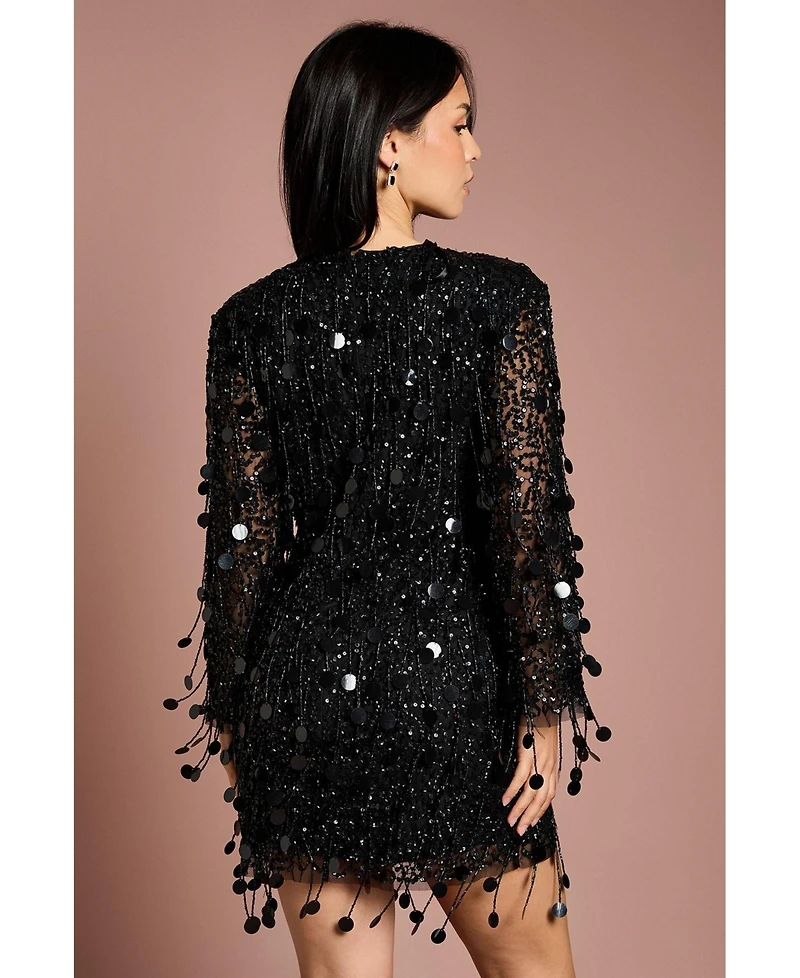 Coast Women's Sequin Tassel Mini Dress