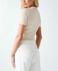 Guess Women's Regina Short-Sleeve Polo Sweater