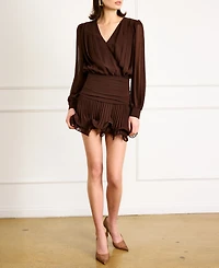 Line & Dot Women's Twyla V-Neck Mini Dress