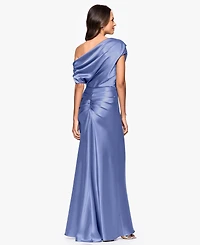 Betsy & Adam Women's Off-The-Shoulder Long Dress