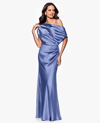 Betsy & Adam Women's Off-The-Shoulder Long Dress