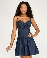 Katia Rae Junior's Sweetheart Neck Corset Mini Dress