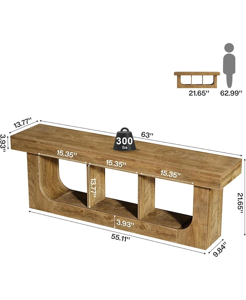 Tribesigns Tv Stand for 70-Inch TVs, 63-Inch Entertainment Center with Storage Shelf
