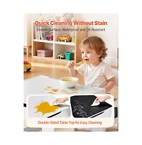 Slickblue Wooden Kids Table and 2 Chairs Set with Storage Space