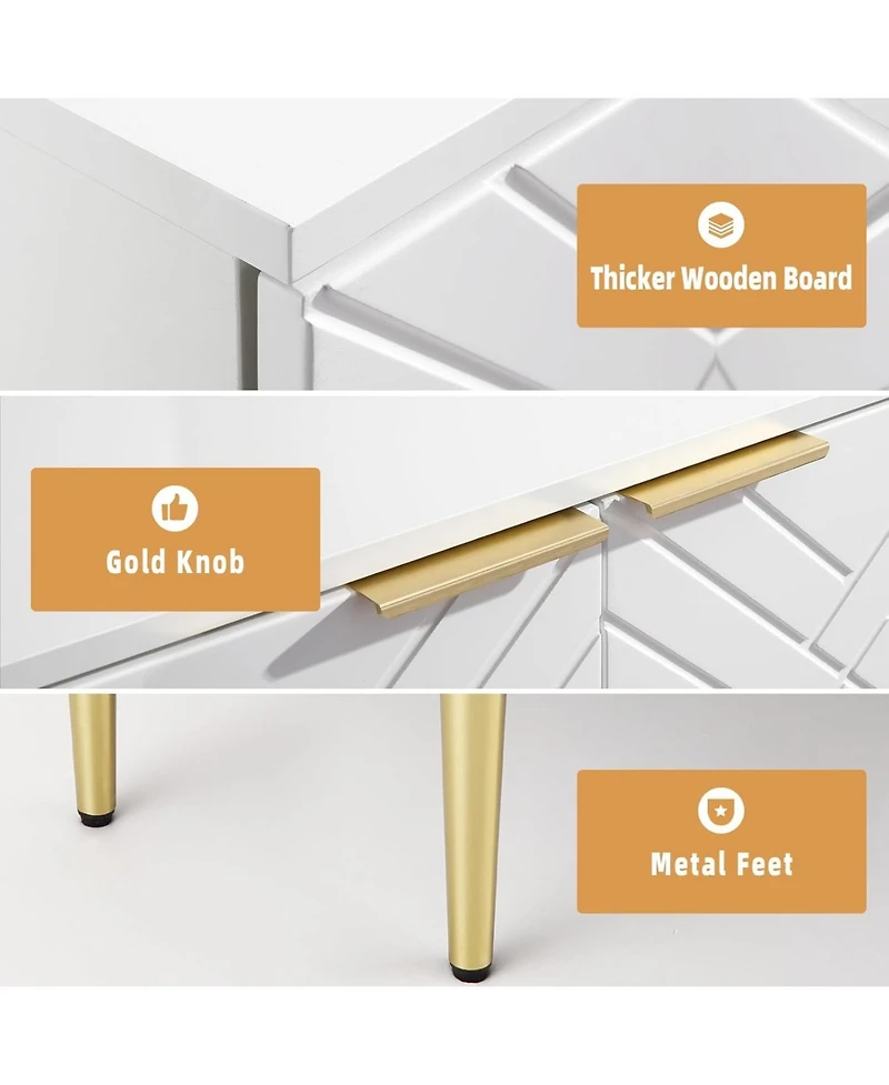 gaomon Kitchen Buffet Cabinet, 58" Sideboard Cabinet, Storage Cabinet with Doors, Modern Coffee Bar for Kitchen, Dining Room, Hallway.