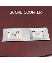 Gse Games & Sports Expert Wood 10 Corner Style Pool Cue Rack with Score Counter, Metal Hook, and Drink Holders
