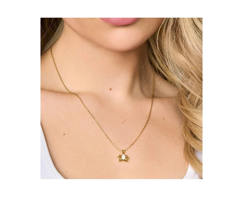 Little Sky Stone Lotus Opal Charm Necklace