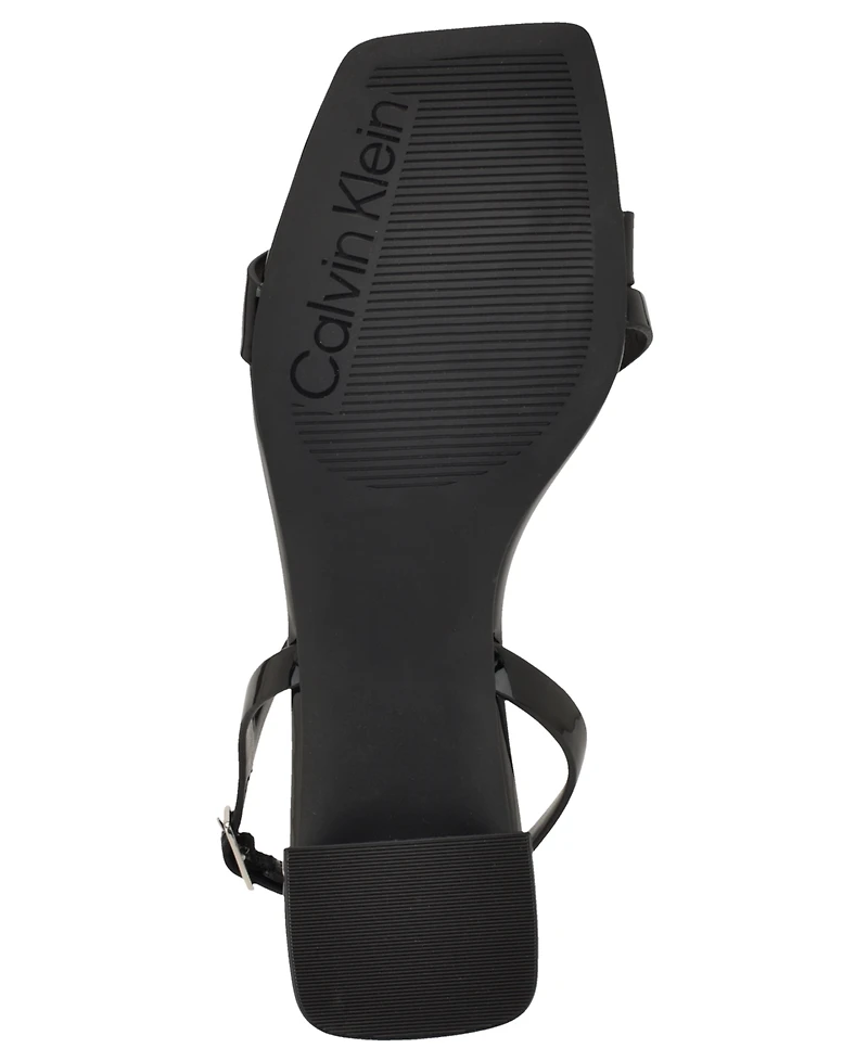 Calvin Klein Women's Axella Strappy Kitten Heel Dress Sandals