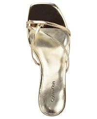 Calvin Klein Women's Axella Strappy Kitten Heel Dress Sandals