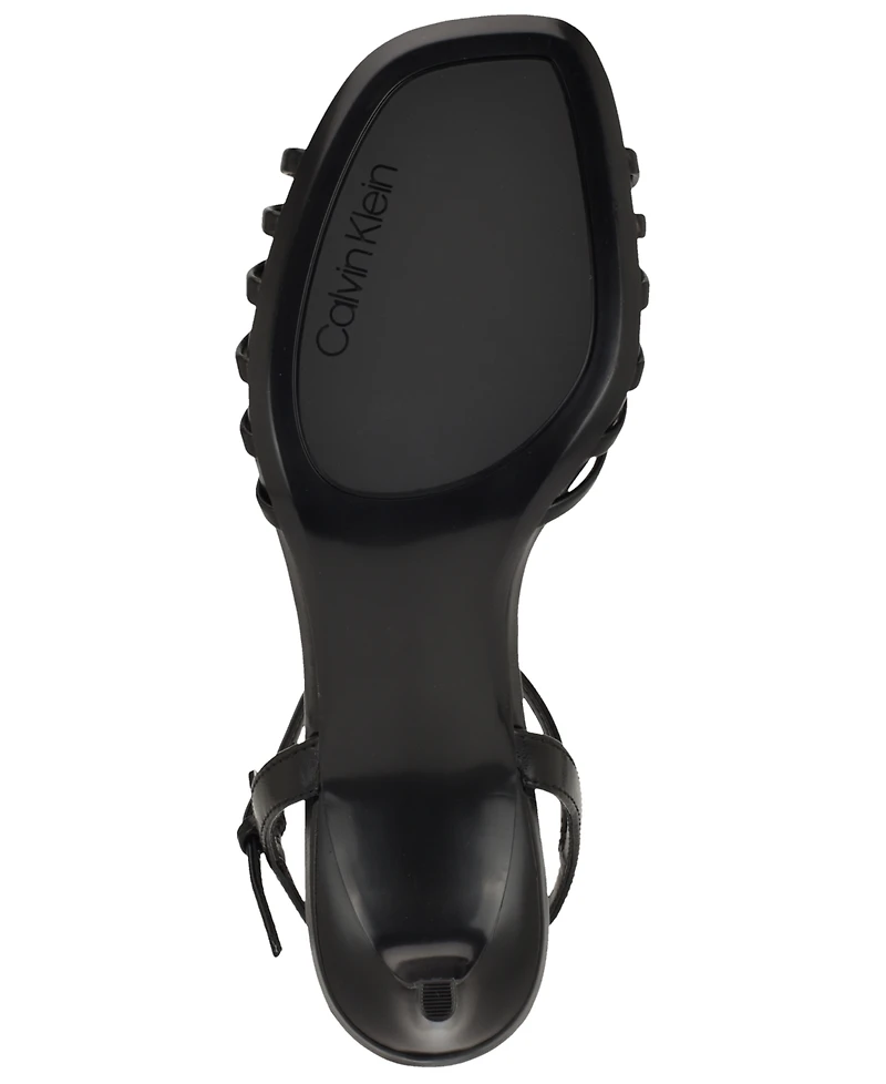 Calvin Klein Women's Izabella Strappy Kitten Heel Dress Sandals